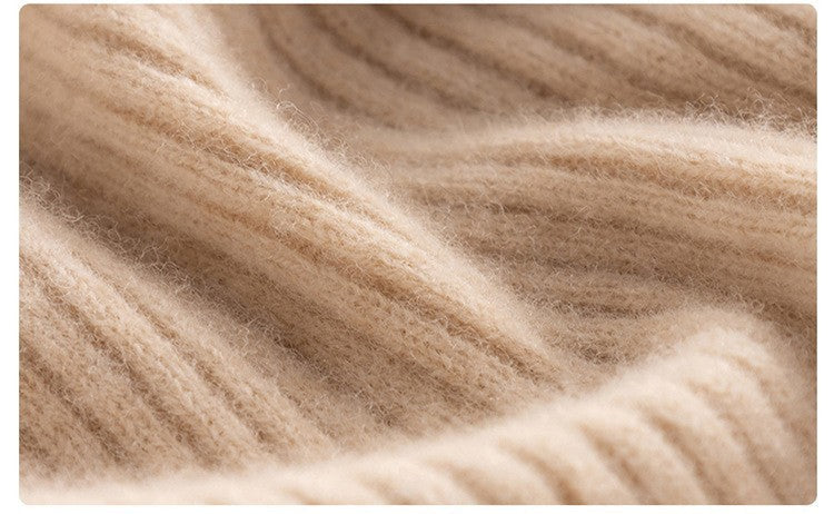 Early autumn half-high collar wool dress women's mid-length sweater over the knee cashmere knitted hip skirt bottoming long skirt