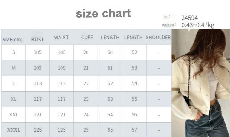 2025 Spring and Autumn New European and American Stand-up Collar Large Pocket Women's Jacket Outerwear