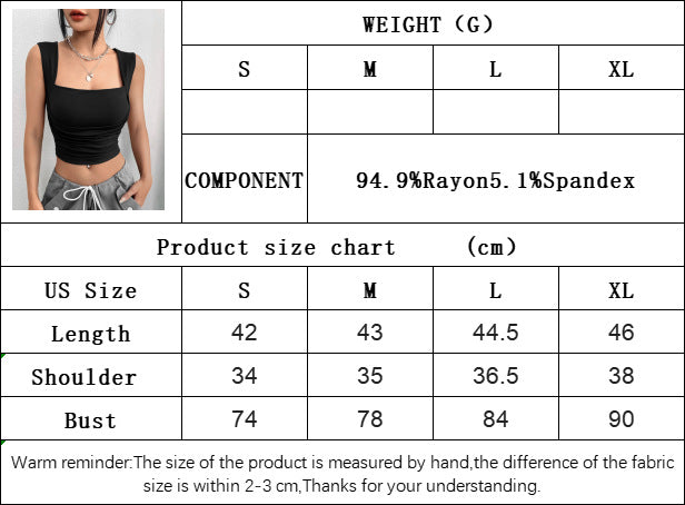 2025 Spring women's slim fit short sexy solid color tube top vest with suspender top