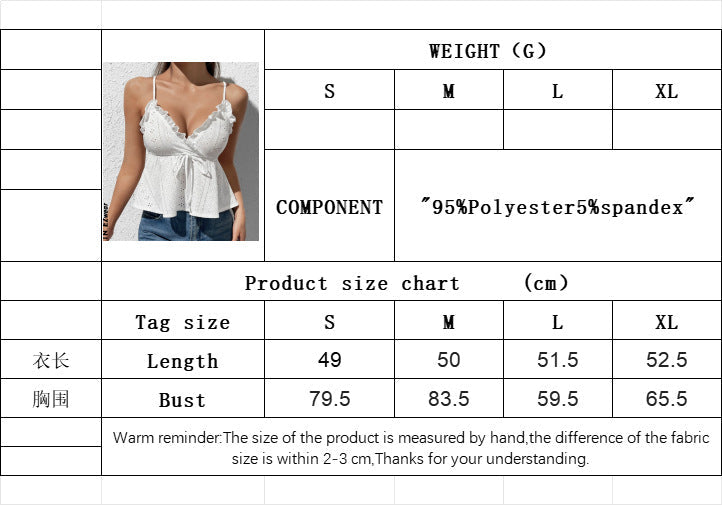 2025 Spring and Summer New Women's Sexy Lace Tank Top Sleeveless Outerwear Top