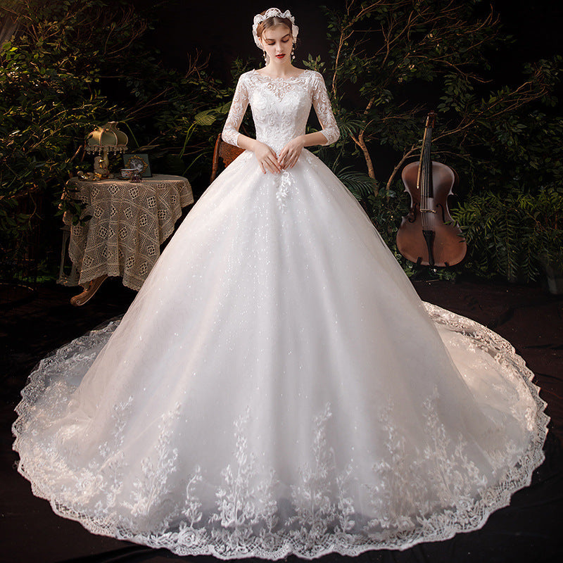 Temperament bride forest style super fairy dreamy French tail simple