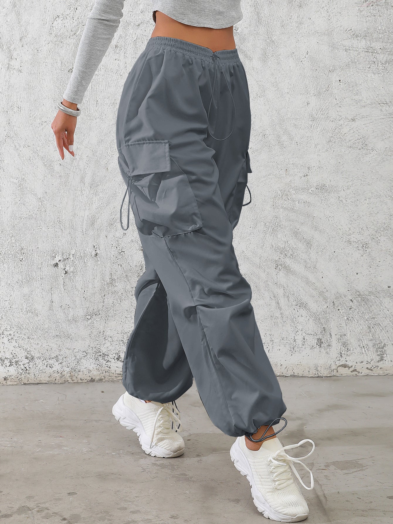 New summer American style drawstring new fashion casual cuffs overalls