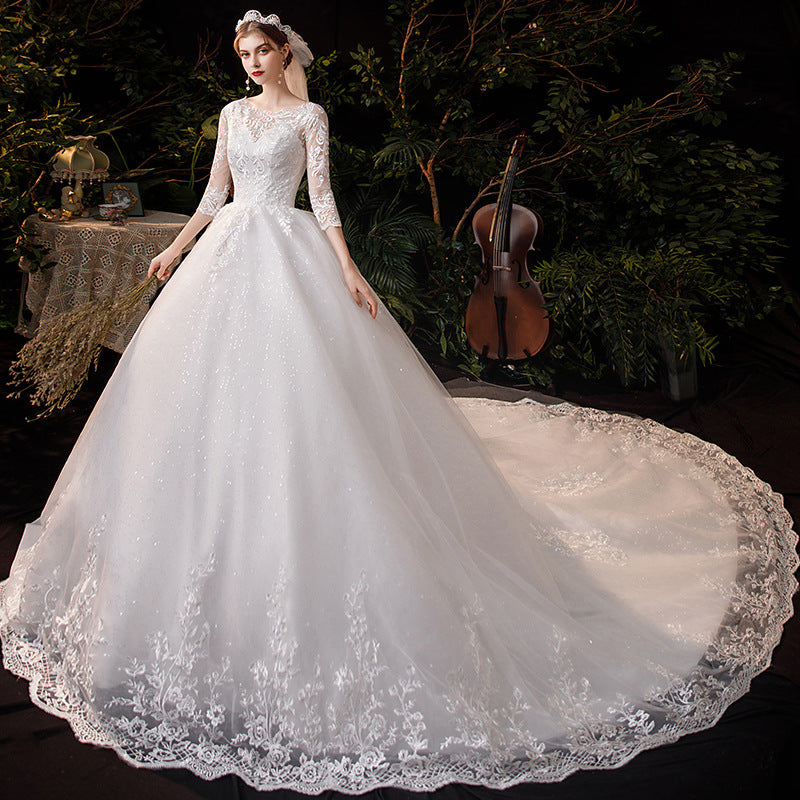 Temperament bride forest style super fairy dreamy French tail simple