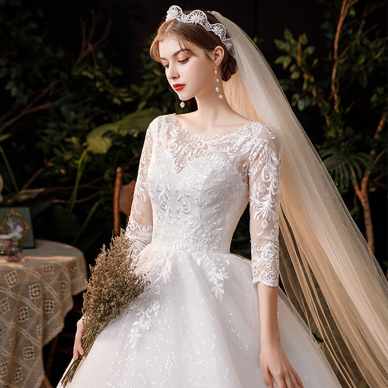 Temperament bride forest style super fairy dreamy French tail simple