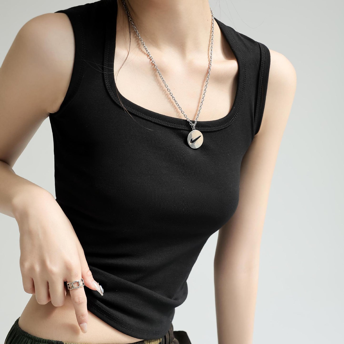 pure cotton small vest suit bottoming sleeveless suspenders ladies tops