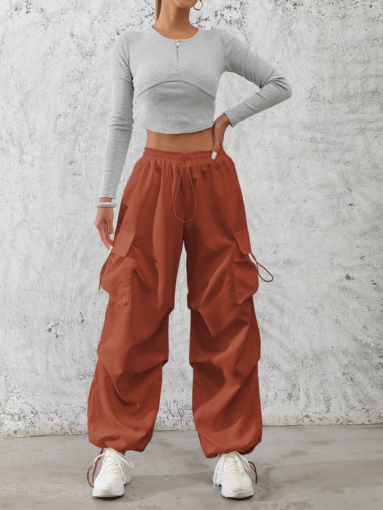 New summer American style drawstring new fashion casual cuffs overalls